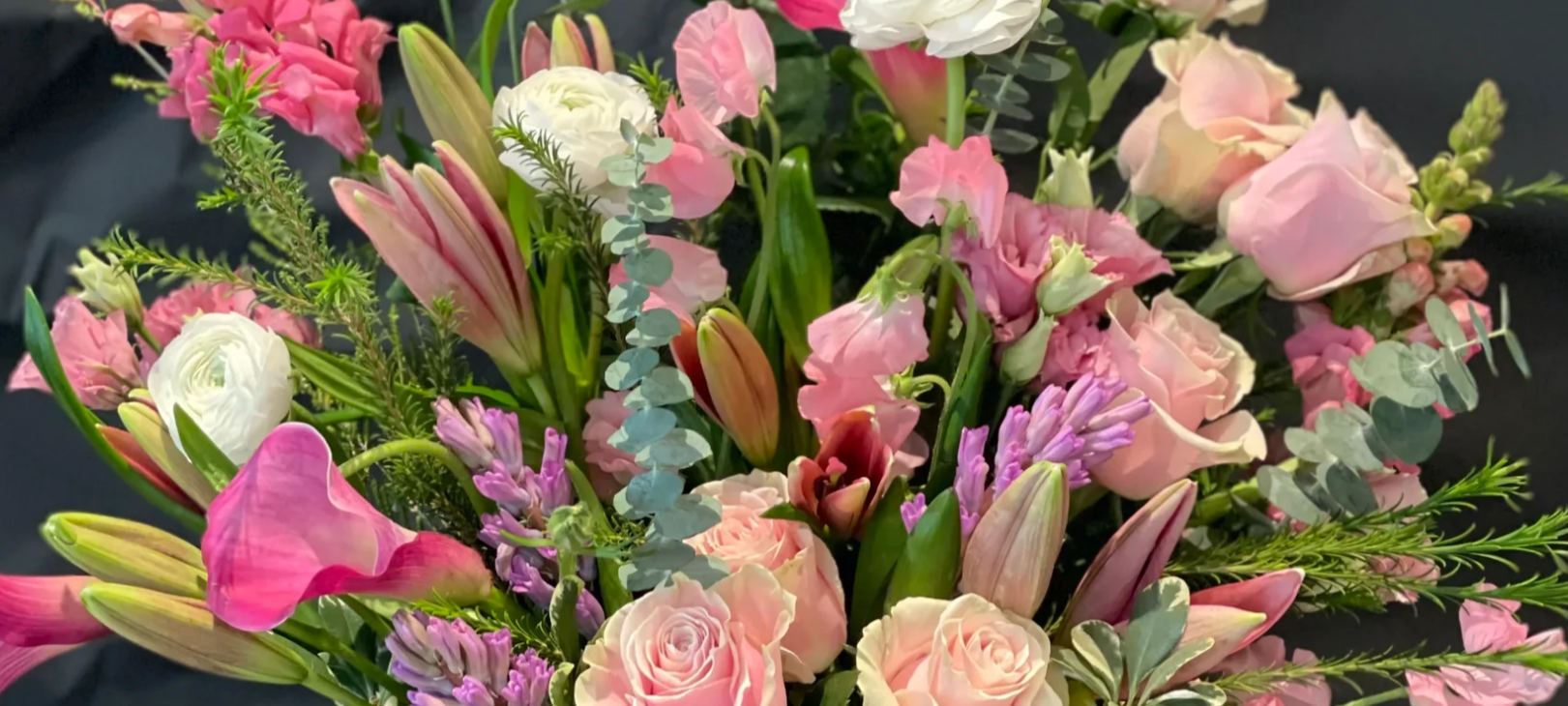 A beautiful bouquet of pink and white flowers to help illustrate Shop Valentine's Day flowers in Portland, OR